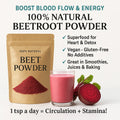 1 lb Organic Beet Root Powder Superfood for Blood Pressure, Energy & Detox